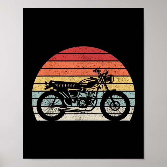 Póster Moto retro vintage (Frente)