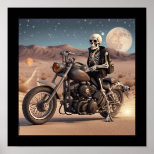 Póster Moto Skeleton