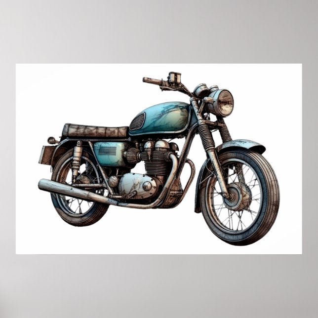 Póster Moto VIII clásico (Frente)