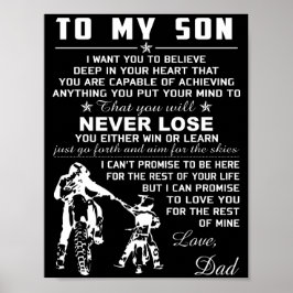 Póster Motocicleta A Mi Hijo Amar A Papá