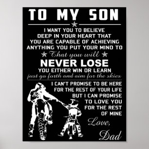 Póster Motocicleta A Mi Hijo Amar A Papá