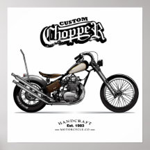 Motocicleta Chopper Personalizado Vintage