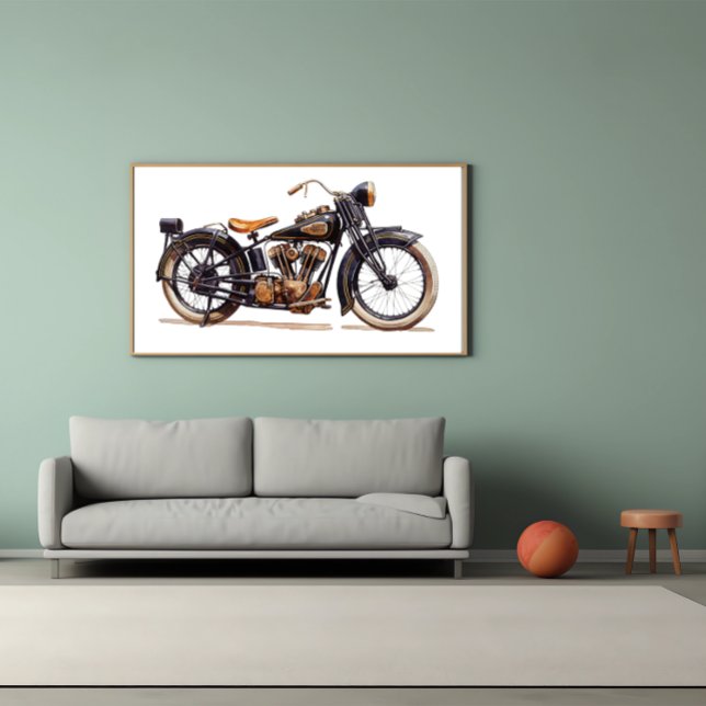 Póster Motocicleta clásica de época (Subido por el creador)