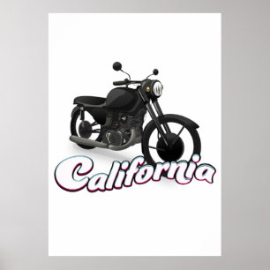 Póster Motocicleta de California