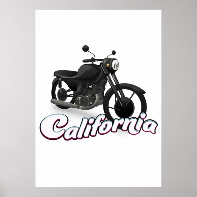 Póster Motocicleta de California (Frente)
