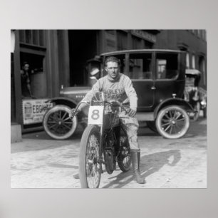 Póster Motocicleta de Carreras, 1922