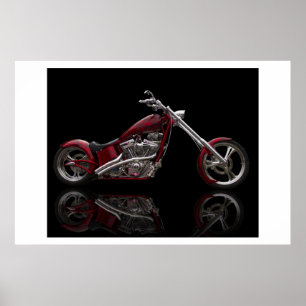 Póster Motocicleta de encargo del interruptor