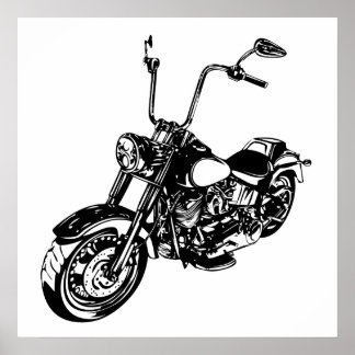 Póster Motocicleta de época