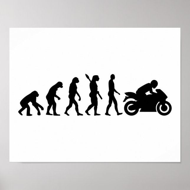 Póster Motocicleta de evolución (Frente)