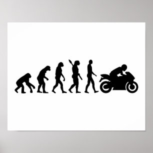 Póster Motocicleta de la evolución