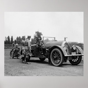 Póster Motocicleta del Cuerpo de Marines, años 20