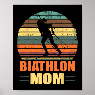 Póster Motocicleta divertida de biatlón de Guay Biathlon