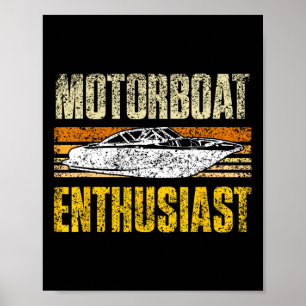 Póster Motocicleta Entusiast Motor Bote Motorbys Motorbo