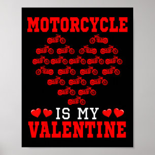 Póster Motocicleta Es Mi Equipo De Conductor De San Valen