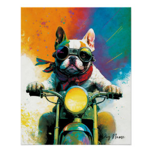 Póster Motocicleta, motocicleta - Bulldog Anime Francés 0