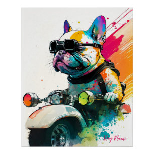 Póster Motocicleta, motocicleta - Bulldog Anime Francés 0