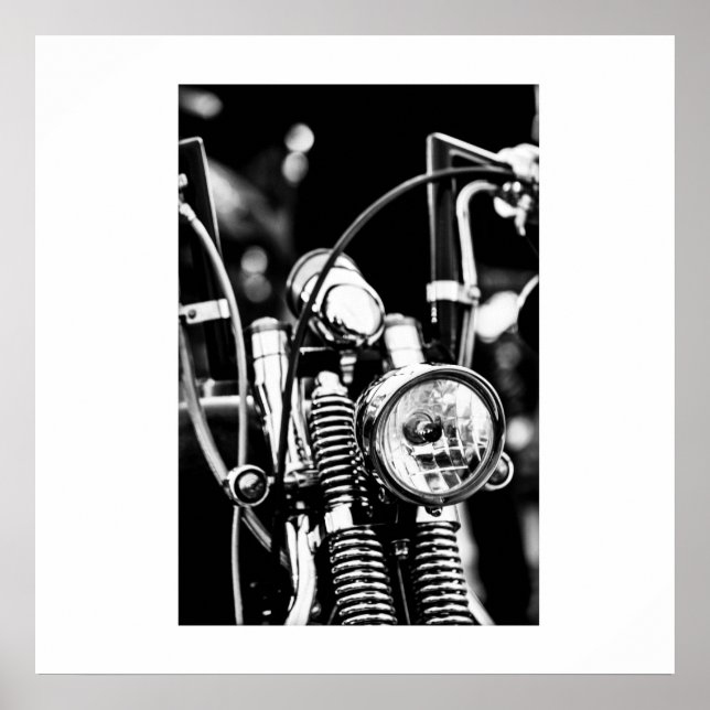 Póster Motocicleta Motociclista Poster (Frente)