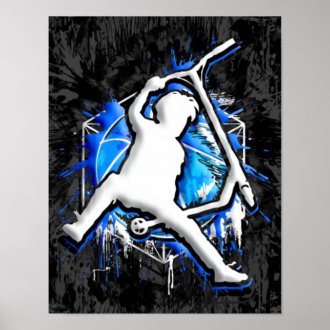 Póster Motocicleta retro - Stuntscooter - Kick Stunt Scoo (Frente)