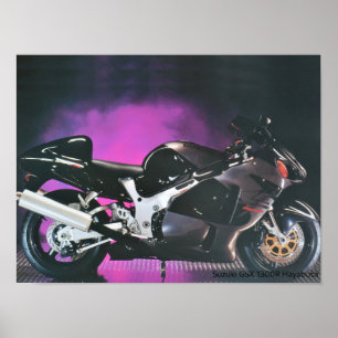 Póster Motocicleta Suzuki Hayabusa GSX 1300R - A3