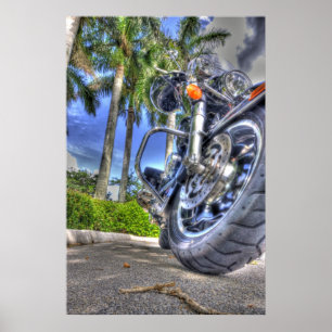 Póster Motocicleta tropical