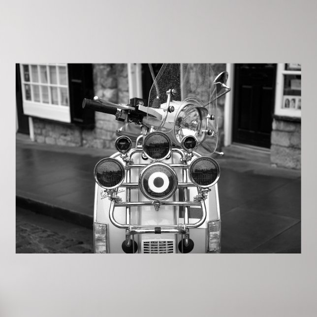 Póster Motocicleta vintage (Frente)