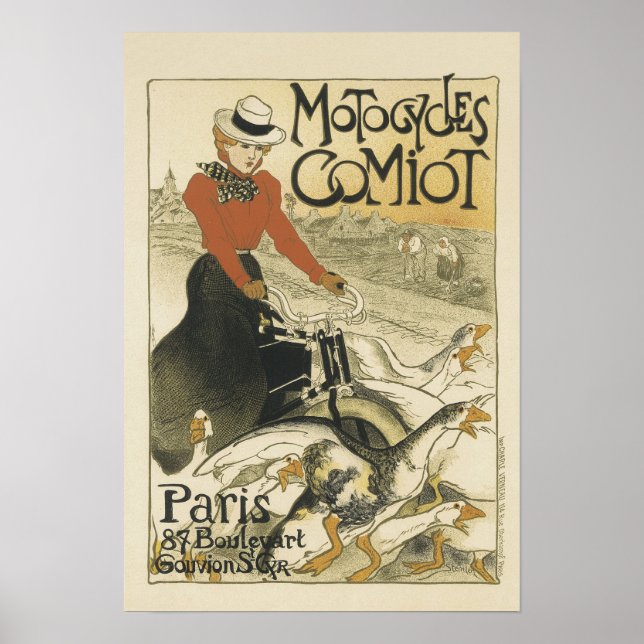 Póster Motocicletas Comiot Paris (Frente)