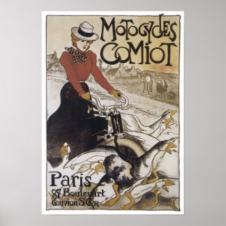 Póster Motocicletas Comiot Paris