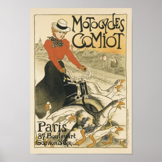 Póster Motocicletas Comiot Por Theophile-Alexandre Steinl (Frente)