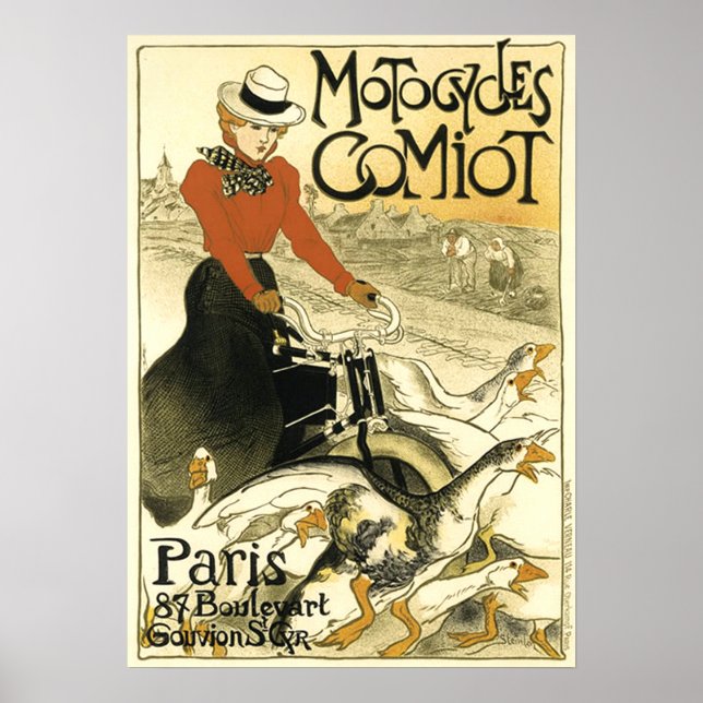 Póster Motocicletas de época Comiot (Frente)