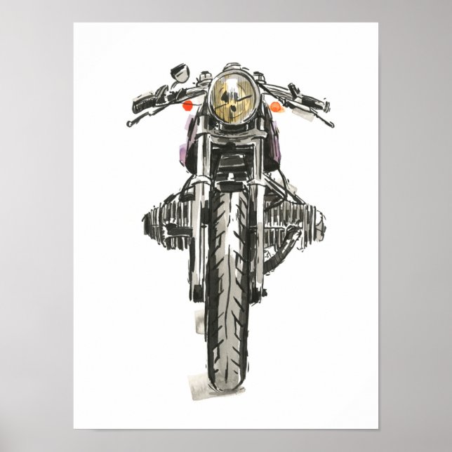 Póster Motocicletas en tinta II (Frente)