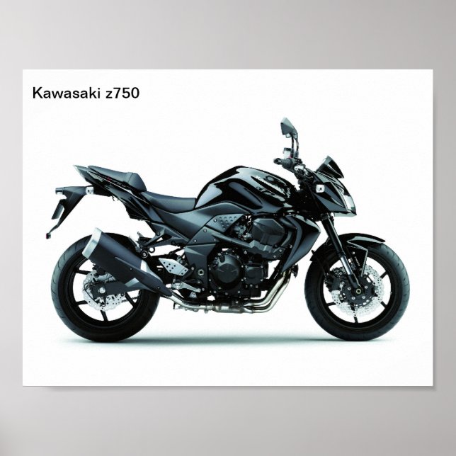 Póster motocicletas kawasaki z750 (Frente)