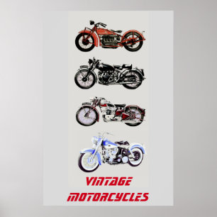 Póster MOTOCICLETAS ViNTAGE