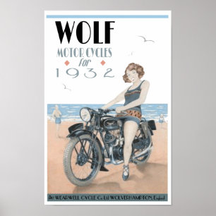 Póster Motocicletas Wolf