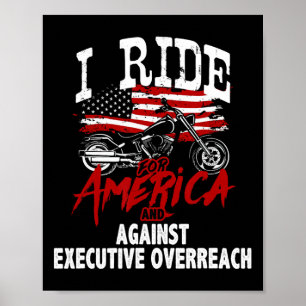 Póster Motociclista anti Trump resiste contra la reacción