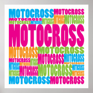 Póster Motocrós colorido