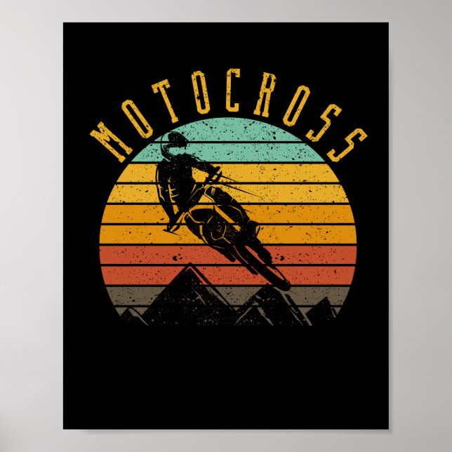 Póster Motocross Biker Dirt Bike Rider Enduro Biker (Frente)