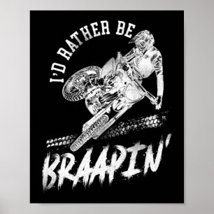 Póster Motocross de bicicleta sucia preferiría ser venado