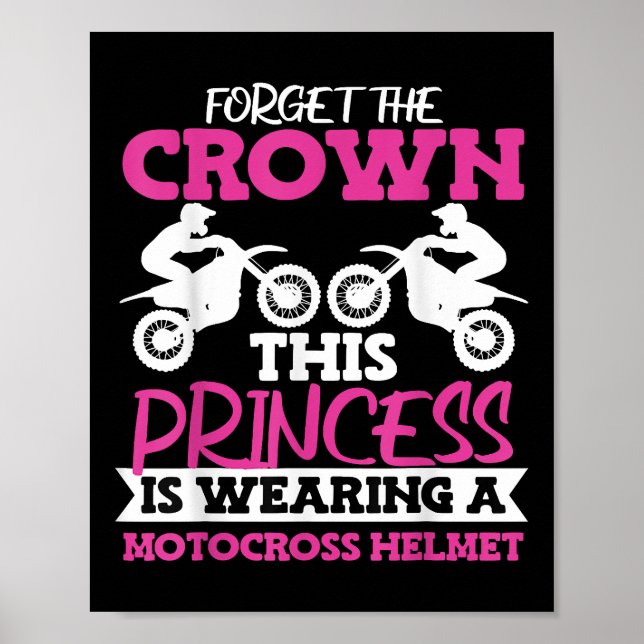 Póster Motocross Dirt Bike Chica (Frente)