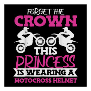 Póster Motocross Dirt Bike Chica
