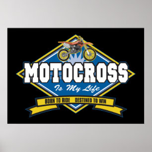 Póster Motocross es mi vida