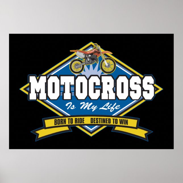 Póster Motocross es mi vida (Frente)