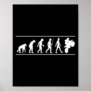 Póster Motocross Evolution Dirt Bike Rider Funny