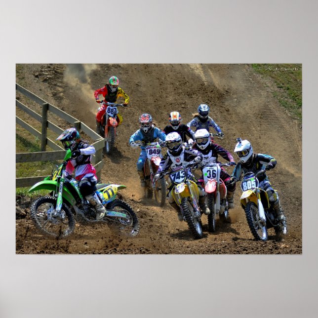 Póster Motocross femenino (Frente)