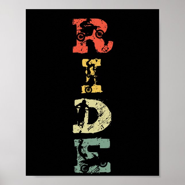 Póster Motocross Motocross Motocross Rider de Dirt Bike (Frente)