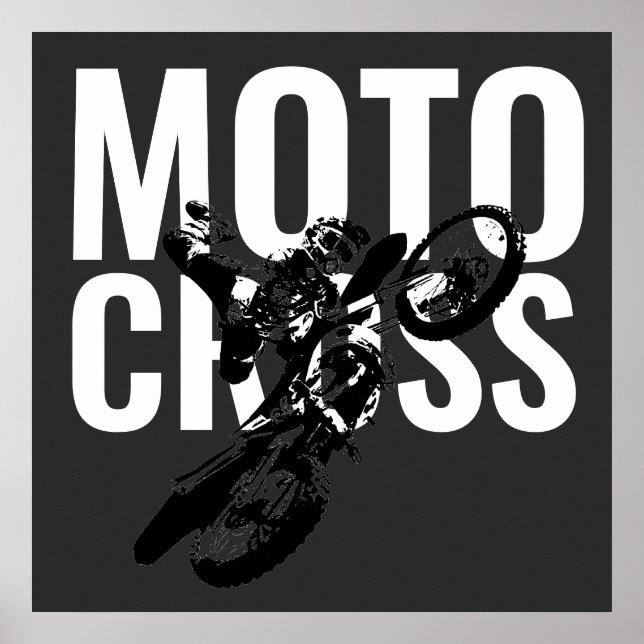 Póster Motocross Motorcycle Sport Pop Art (Frente)