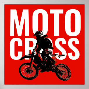 Póster Motocross Motorcycle Sport Pop Art