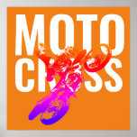 Póster Motocross Motorcycle Sport Pop Art<br><div class="desc">Imagen de arte pop de Motocross</div>