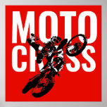 Póster Motocross Motorcycle Sport Pop Art<br><div class="desc">Imagen de arte pop de Motocross</div>