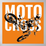 Póster Motocross Motorcycle Sport Pop Art<br><div class="desc">Imagen de arte pop de Motocross</div>