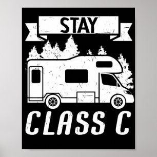 Póster Motohome RV Camping Stay Clase C